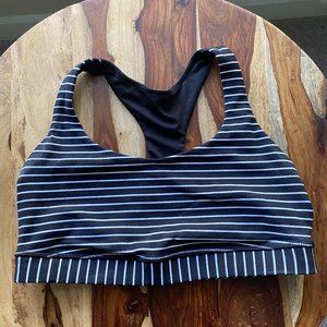 Lululemon 50 Rep Bra Parallel Stripe Size 8